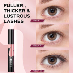 LashRay visible results closeup showing fuller lashes after weeks.