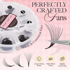 LASHVIEW 600 Fans premade lash fans bulk to save time with back-to-back clients