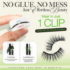 LASHVIEW easy removal with magnets leaves no glue residue.