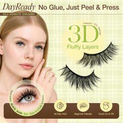 LASHVIEW CV010 glueless lashes with lightweight soft-band for all-day comfort.