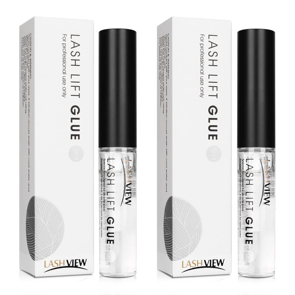 LASHVIEW lash lift glue 2pcs 5ml pack for quick, clean lash shaping