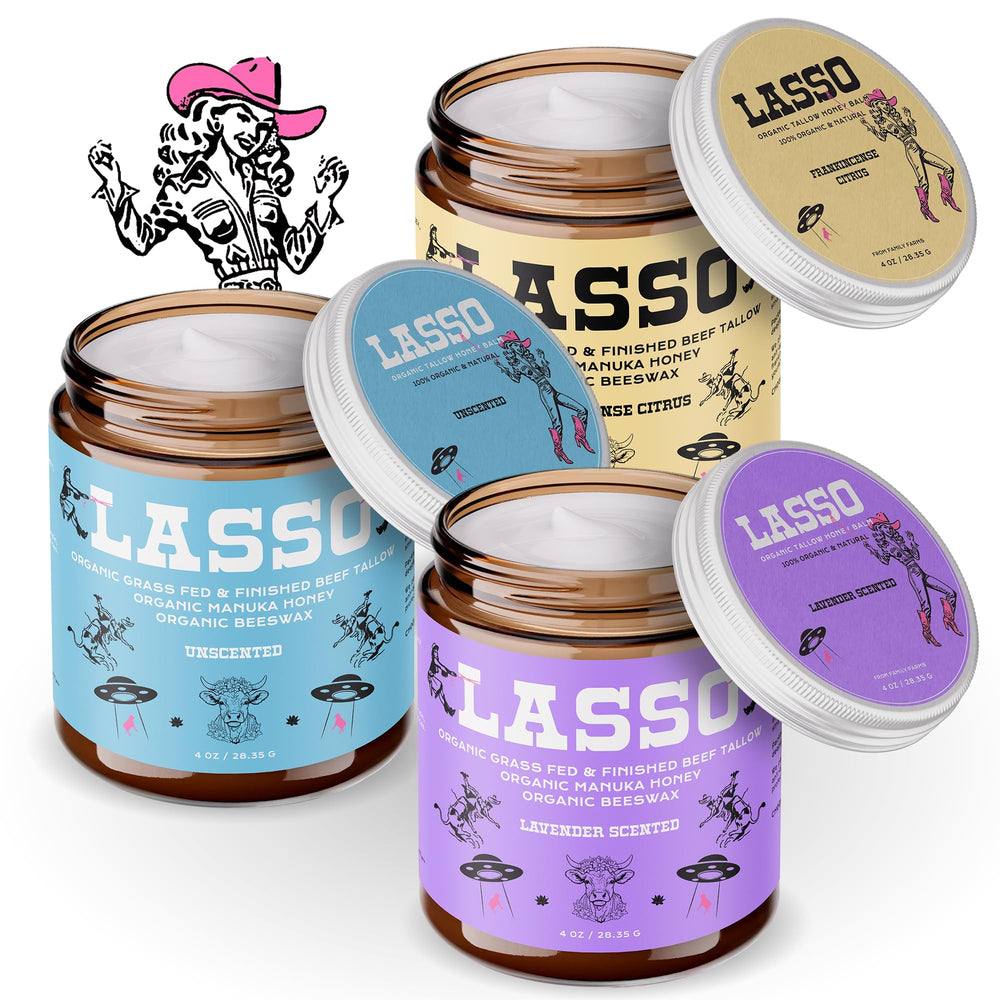 LASSO TALLOW USA-made farms origin emphasizes clean, ethical sourcing.