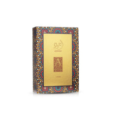 Lattafa Ajwad box front showcases luxurious presentation for special occasions.