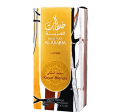 Lattafa Khaltat Al Arabia bottle side showing premium design and branding