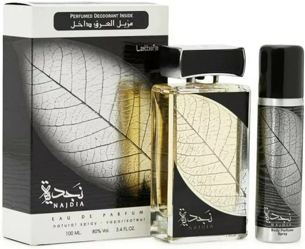 Lattafa Najdia deodorant spray, compact for on-the-go freshness