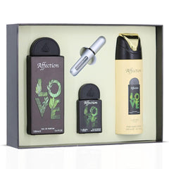 Affection perfumed spray bottle highlighting a luxurious unisex aroma.