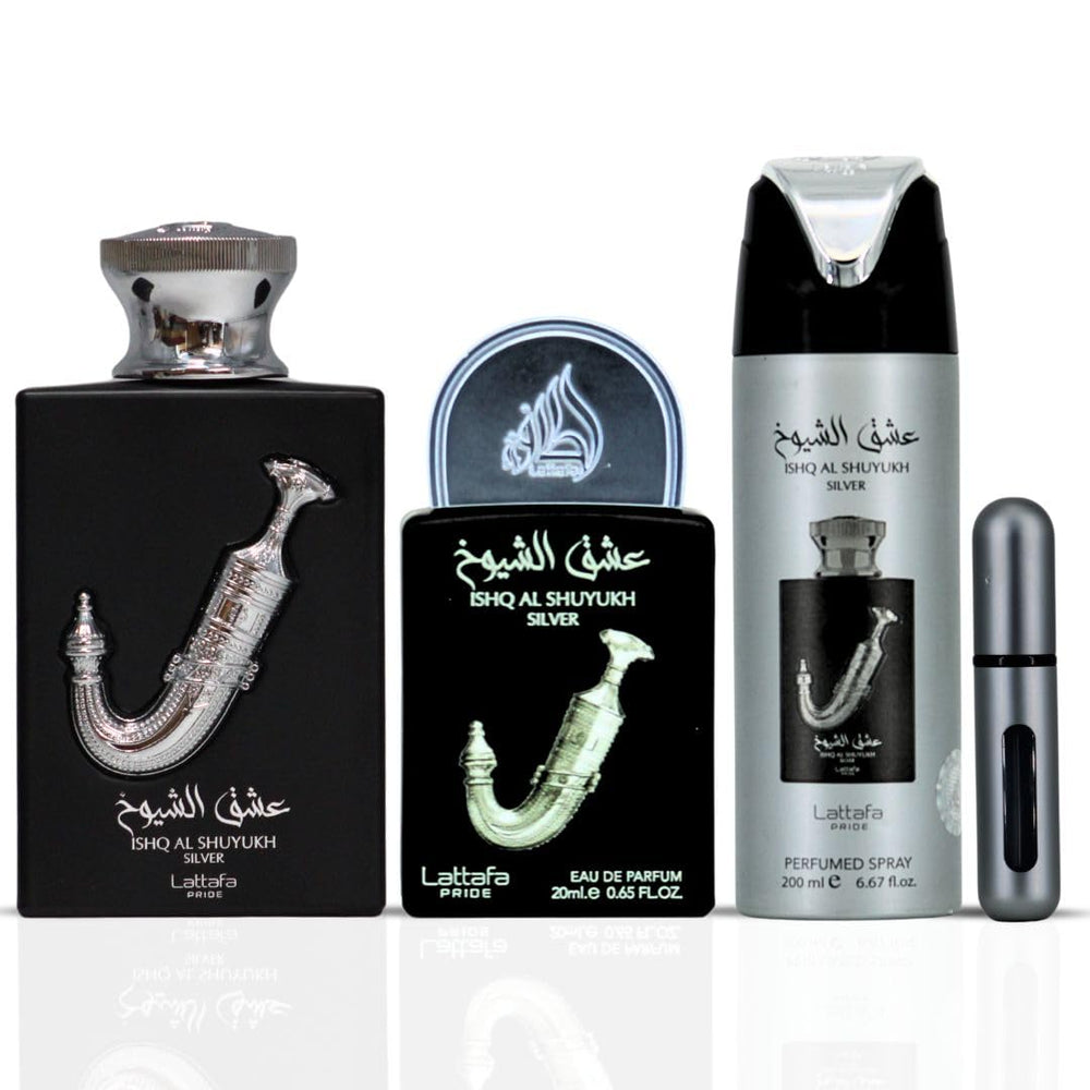 Lattafa atomizer included for easy on-the-go touch-ups.