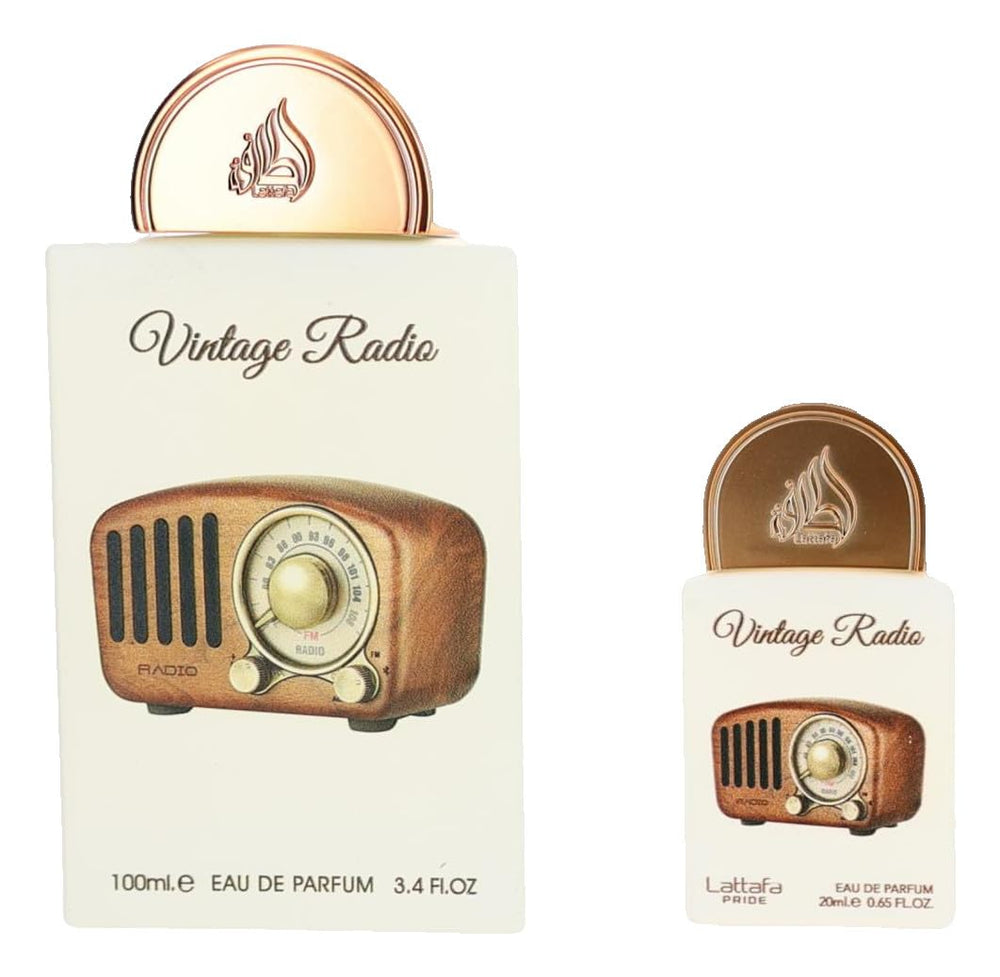 Lattafa Pride Vintage Radio 6.7oz perfumed spray for evenings and occasions.
