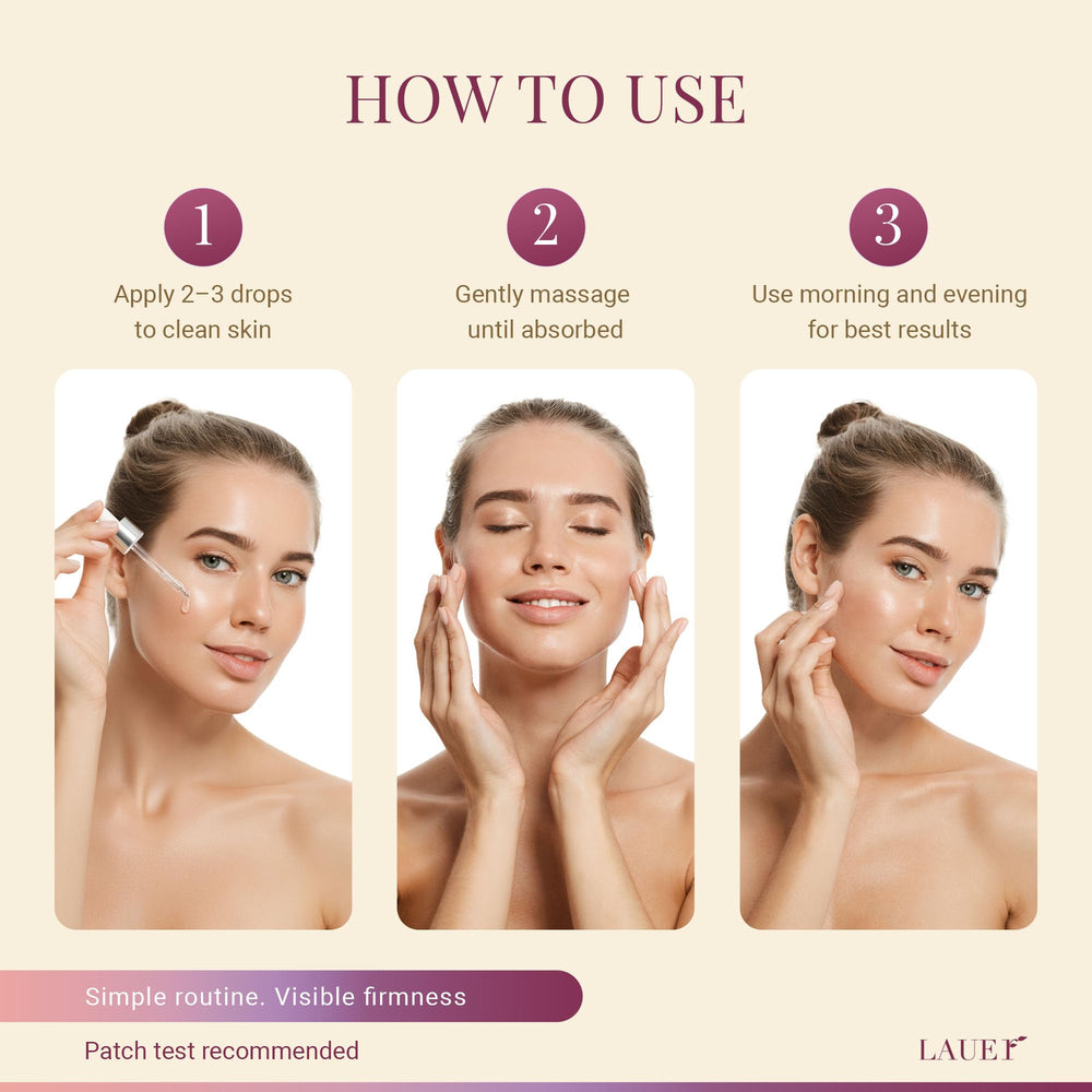 Lauer Cosmetic peptide complex closeup emphasizes wrinkle-targeting and texture improvement.