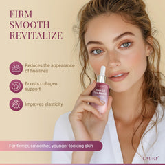 Lauer Cosmetic serum texture closeup displays silky finish and quick absorption.