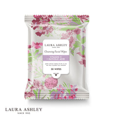 Laura Ashley hyaluronic acid wipes hydrate while removing makeup.