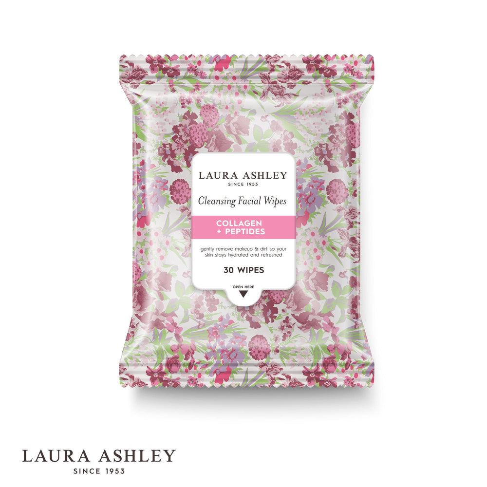 Laura Ashley vitamin C glycolic acid wipes brighten and refresh complexion.