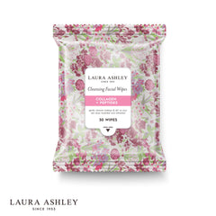 Laura Ashley vitamin C glycolic acid wipes brighten and refresh complexion.
