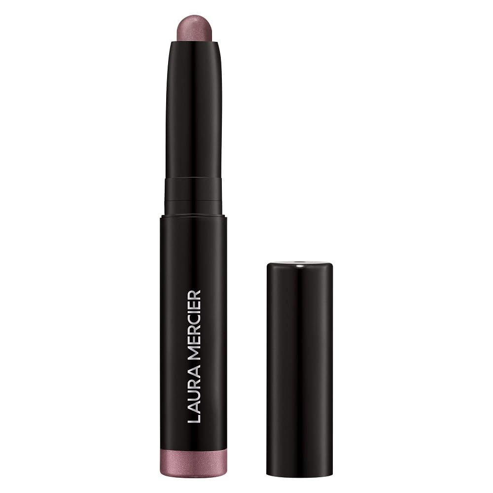 Laura Mercier Caviar Stick Amethyst Mini swatch shows rich shimmer and long wear.