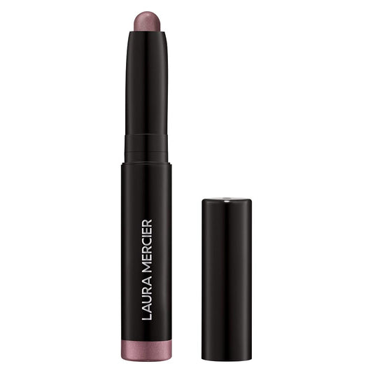 Laura Mercier Caviar Stick Amethyst Mini swatch shows rich shimmer and long wear.