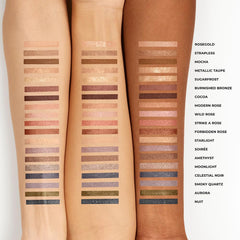 Waterproof finish demonstrated on skin for all-day wear.