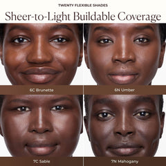 Cheek glow with dewy finish using Laura Mercier moisturizer