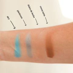 Lauren Brooke Cosmetiques Cocoa Latte Matte formula nourishes lids with natural oils.