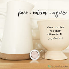 Lauren Brooke Cosmetiques Dahlia Shimmer swatch shows vibrant color for dramatic looks.