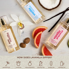 Vanilla note from Lavanila mist creates warm, inviting aroma
