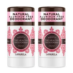Lavanila Vanilla Grapefruit deodorant stick bundle provides long-lasting odor protection.