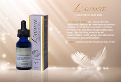 Close-up applying L'avante serum on face and neck