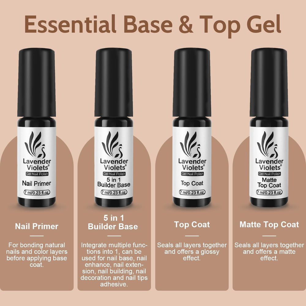Lavender Violets builder base coat strengthens gel manicures