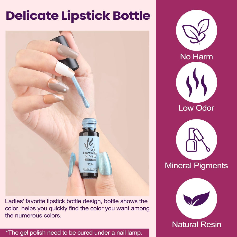 Lavender Violets long-lasting formula helps color stay vibrant and chip-free longer.