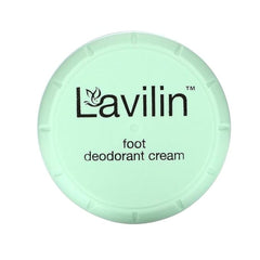 Lavilin Foot Deodorant Cream tube close-up showing long-lasting freshness.