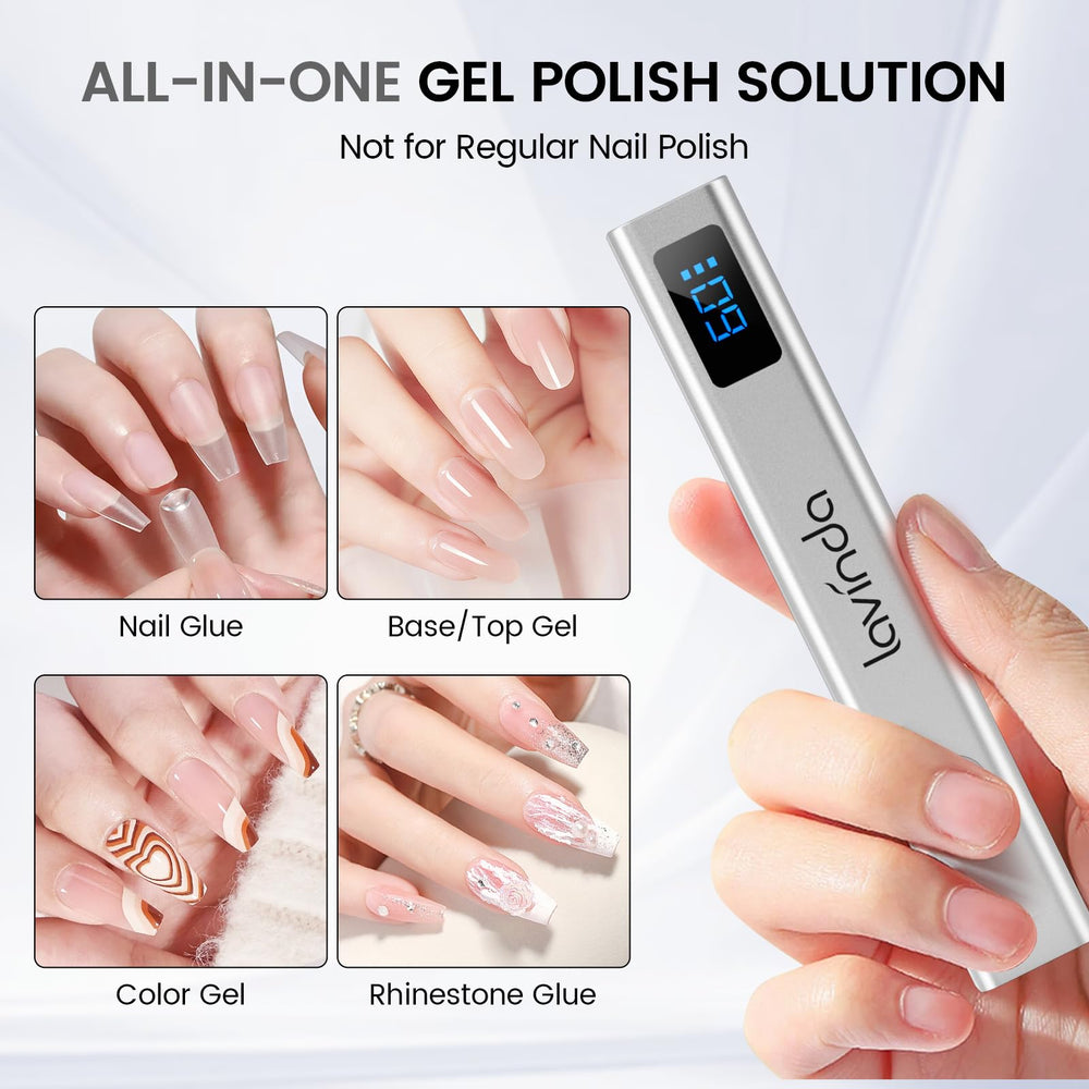 Lavinda base coat quick-dry mode supports faster curing of base coats and gels.