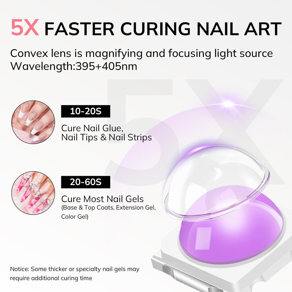 Lavinda nail lamp with LCD display for easy timing and consistent gel curing.
