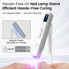 Lavinda portable cordless nail dryer ready for on-the-go gel polishing.