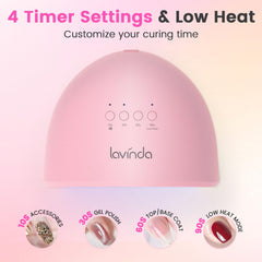 Lavinda UV nail lamp with digital timer for precise gel curing settings