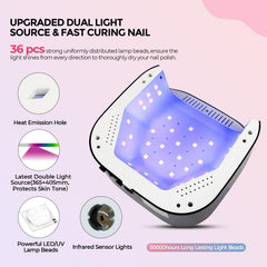 Lavinda UV nail lamp LCD display for precise timer control.