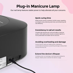 Lavinda UV nail lamp magnetic base for stable placement.