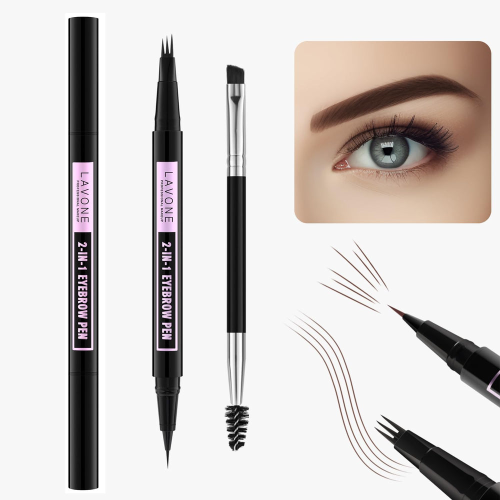 LAVONE Eyebrow Pen 3-tip microblade for natural, hair-like strokes