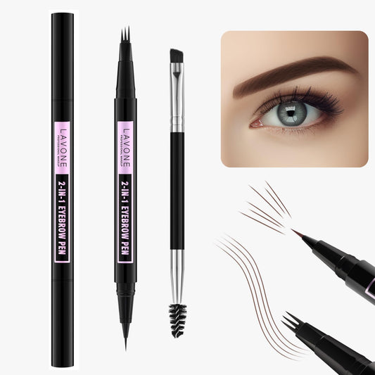 LAVONE Eyebrow Pen 3-tip microblade for natural, hair-like strokes