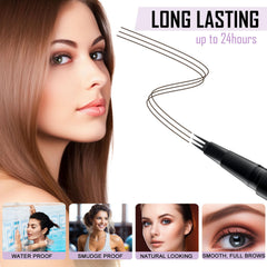 LAVONE Ebony color brow pen adds depth for a fuller, natural look.