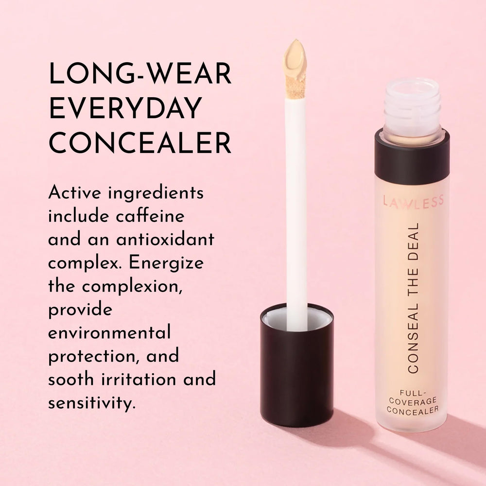 LAWLESS Conseal The Deal under-eye area reduces darkness and puffiness.