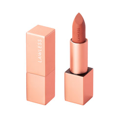 Lawless Forget the Filler Cookie lipstick swatch showing satin finish for daily wear