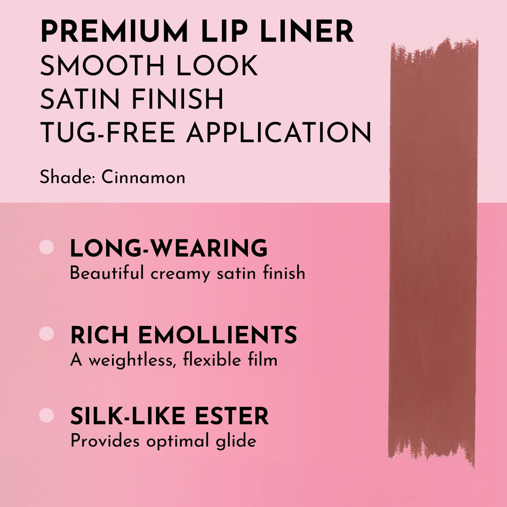 Lawless Forget the Filler Definer Liner Cinnamon tip close-up, silky glide for effortless lining.