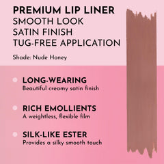 Lawless Forget The Filler Definer Liner Nude Honey glides smoothly for precise lip definition