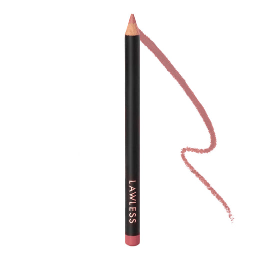 Lawless Forget the Filler Definer Liner Pink Sand closeup for precise lip definition.
