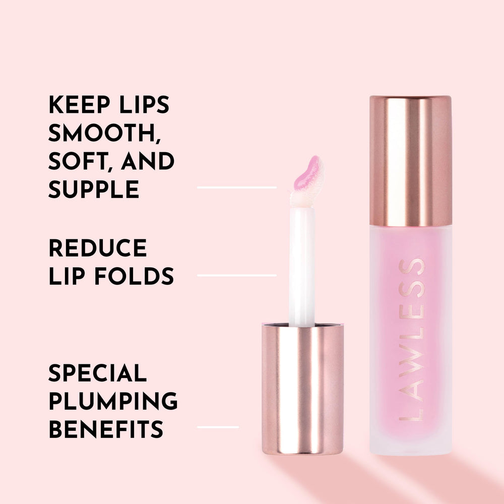 Lawless Forget the Filler gloss creamy texture glides on smoothly with sheer color.