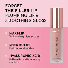 Lawless Forget The Filler gloss wand application delivering smooth, comfortable lip plumping.