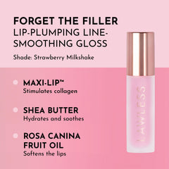 Lawless Forget the Filler gloss wand applies evenly for precise, radiant lip color.
