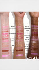 Lawless lips framed by soft lighting to emphasize hydration and plump look