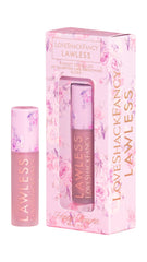 Lawless Forget The Filler gloss in Happy Thoughts pink, shiny hydration for lips.