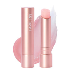 LAWLESS Forget the Filler lip balm pink marshmallow tube delivers hydrating color.