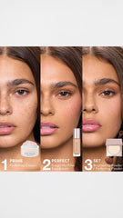 LAWLESS powder application with sponge for lighter coverage and seamless blending
